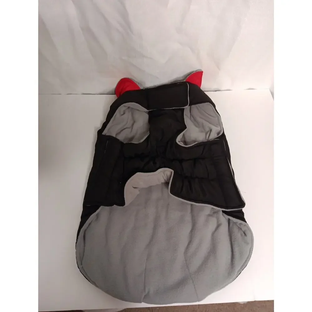 XL Fleece Lined Dog Jacket Red And Black